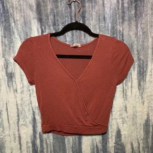 Brown cropped top